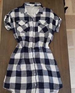 Sandy & Sid size L navy & white soft dress